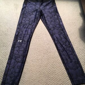 Under Armour Heat Gear Black Patterned Leggings